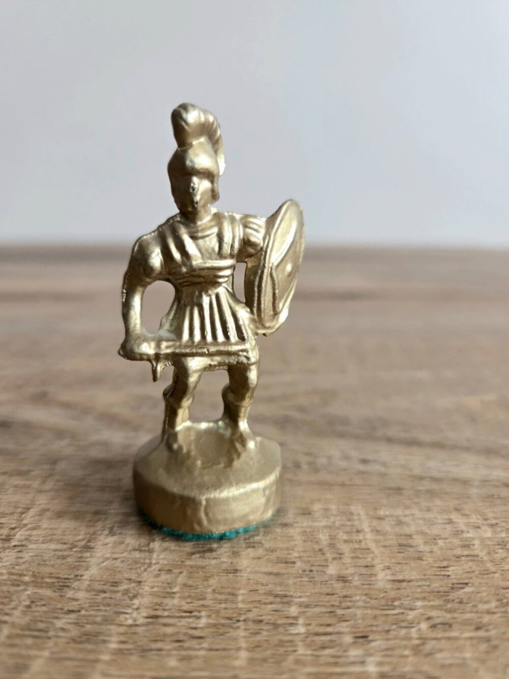Vintage Roman Chess Replacement Pieces Gold Metal Pawn Figure